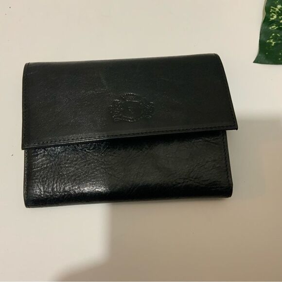 New WITTCHEN BLACK GENUINE ITALIAN LEATHER Italy Collection TRI FOLD WALLET - Picture 2 of 14
